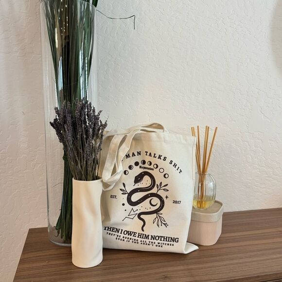 ✨2/$16 or 3/$20✨ Taylor Swift Reputation Canvas Tote Bag ‘I Did Something Bad’ - Picture 4 of 8